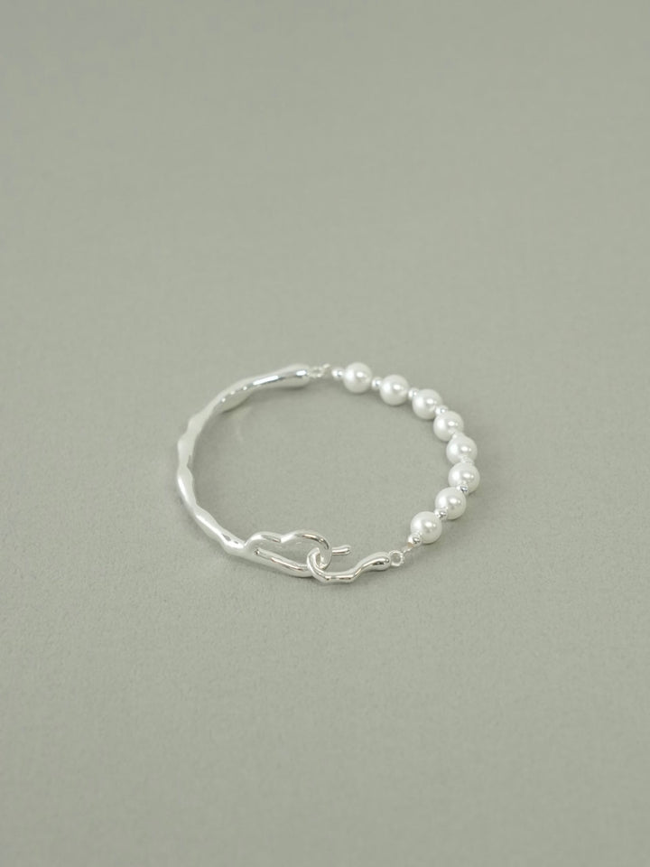 half pearl bangle