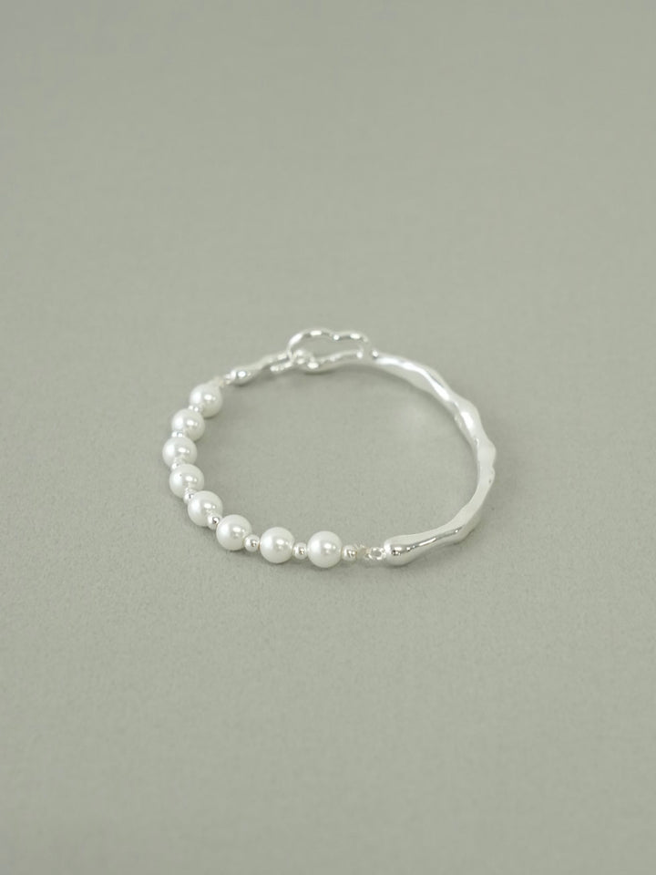 half pearl bangle