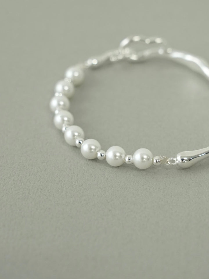 half pearl bangle