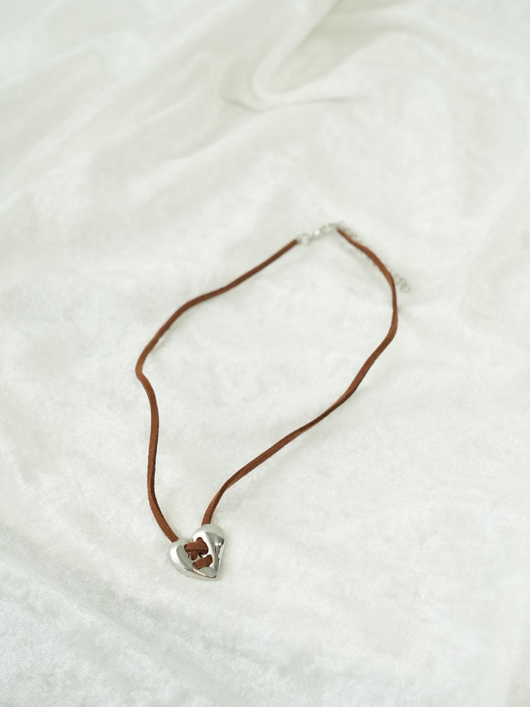 lace up heart necklace