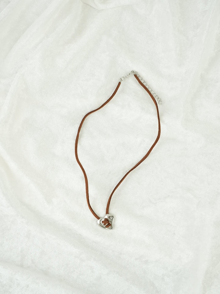 lace up heart necklace