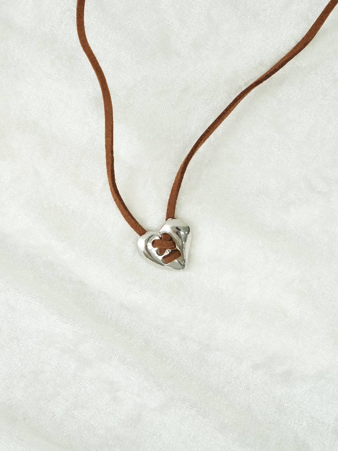 lace up heart necklace