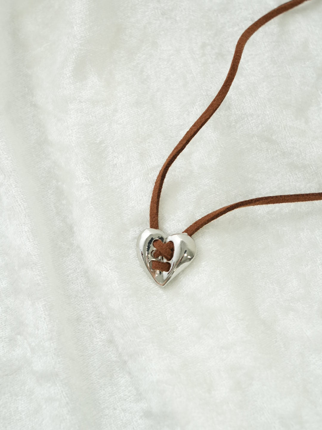 lace up heart necklace