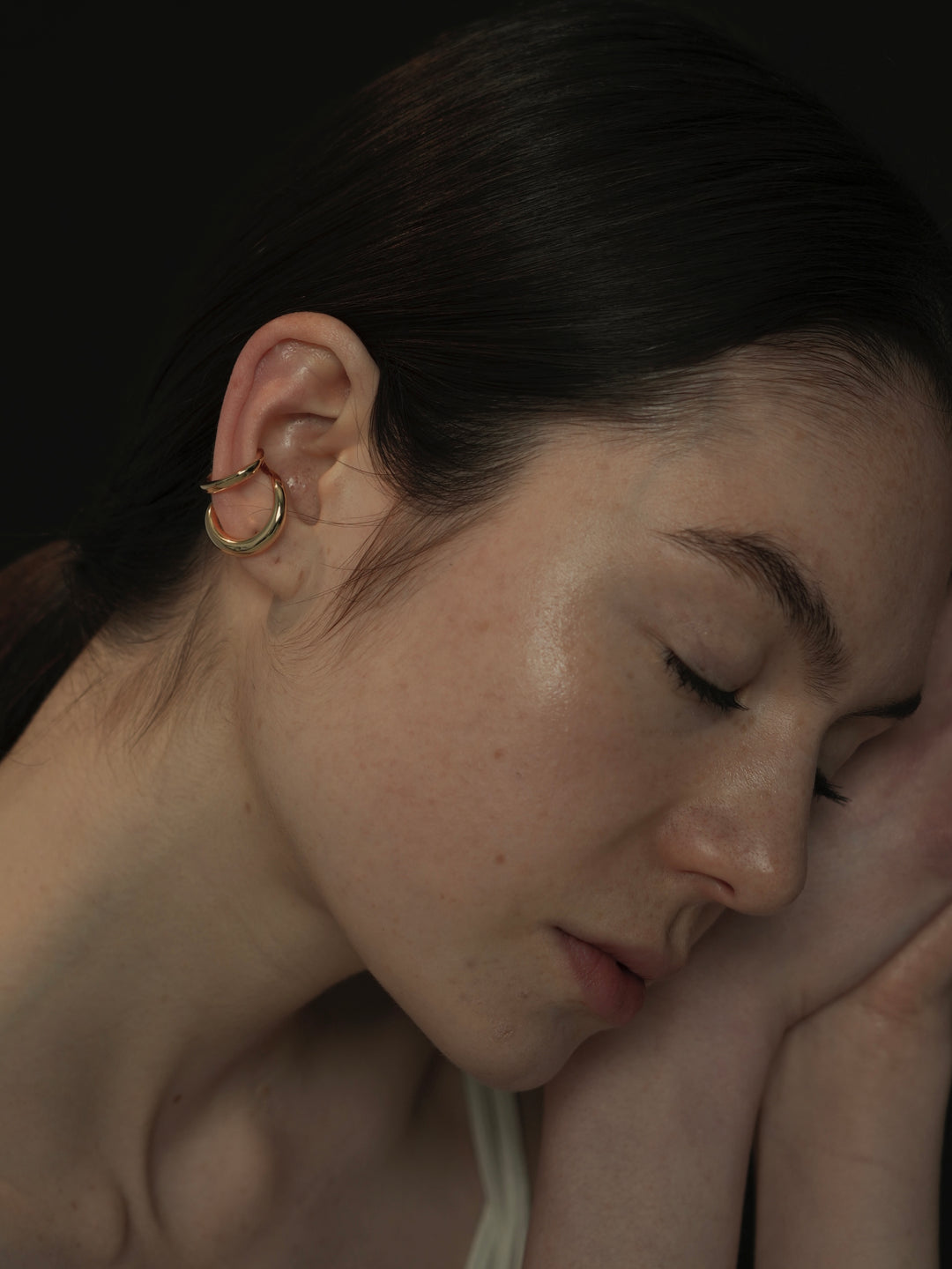 double hoop ear cuff