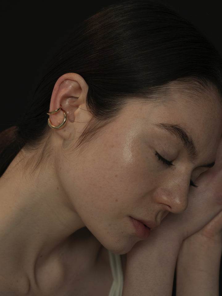 double hoop ear cuff