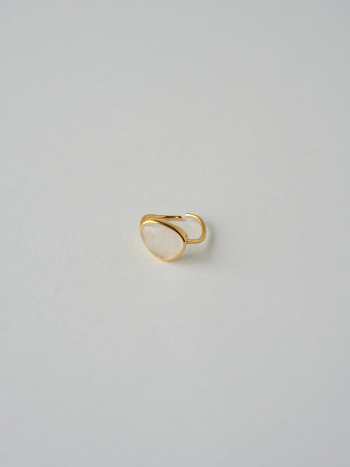 ellipse ring(Blanc pur)