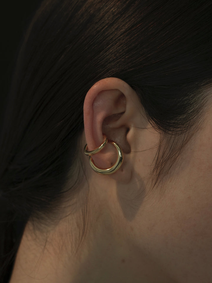 double hoop ear cuff