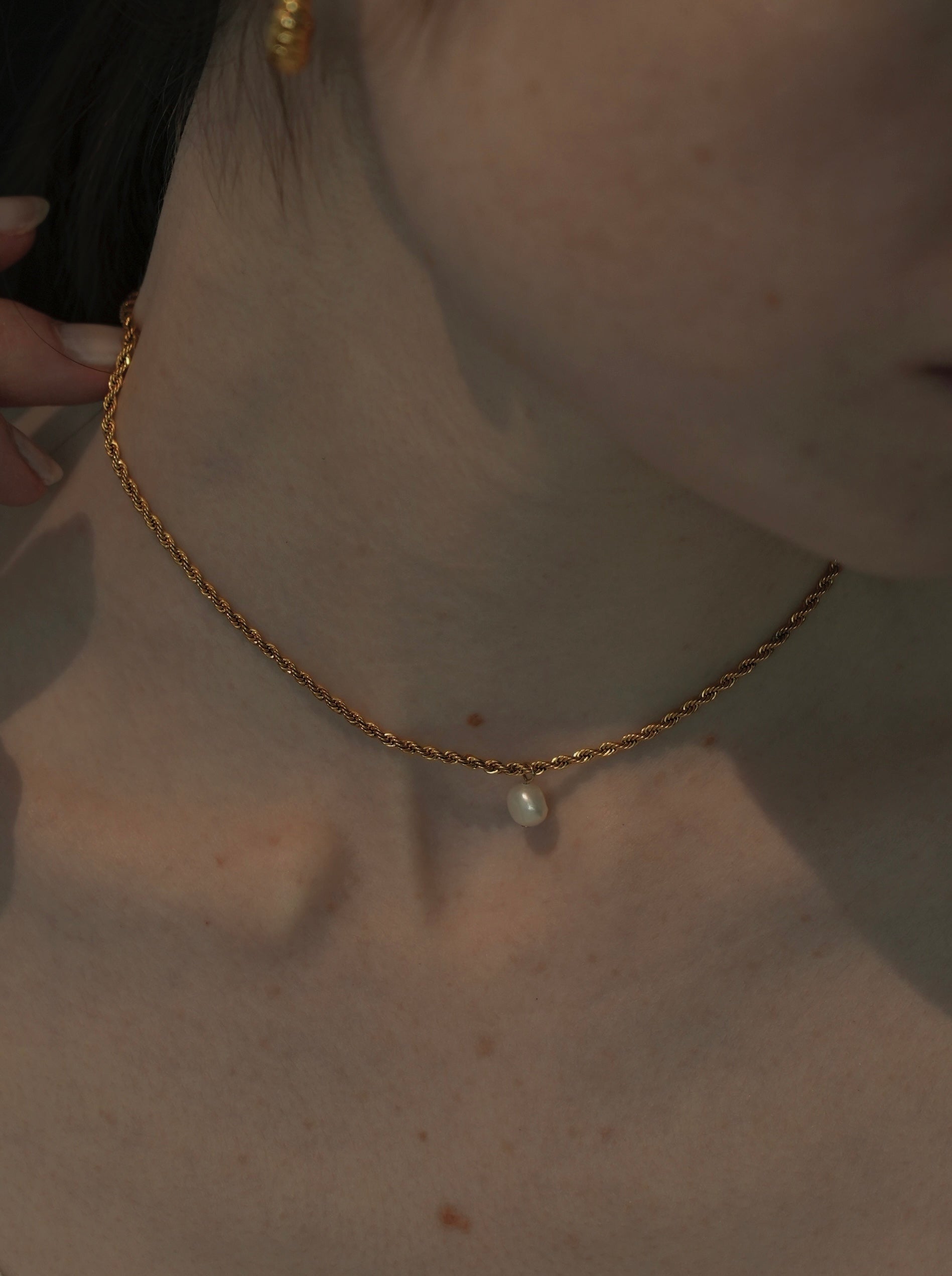 淡水パール ネックレス 金属アレルギー対応 レディース LENERA サイズ感