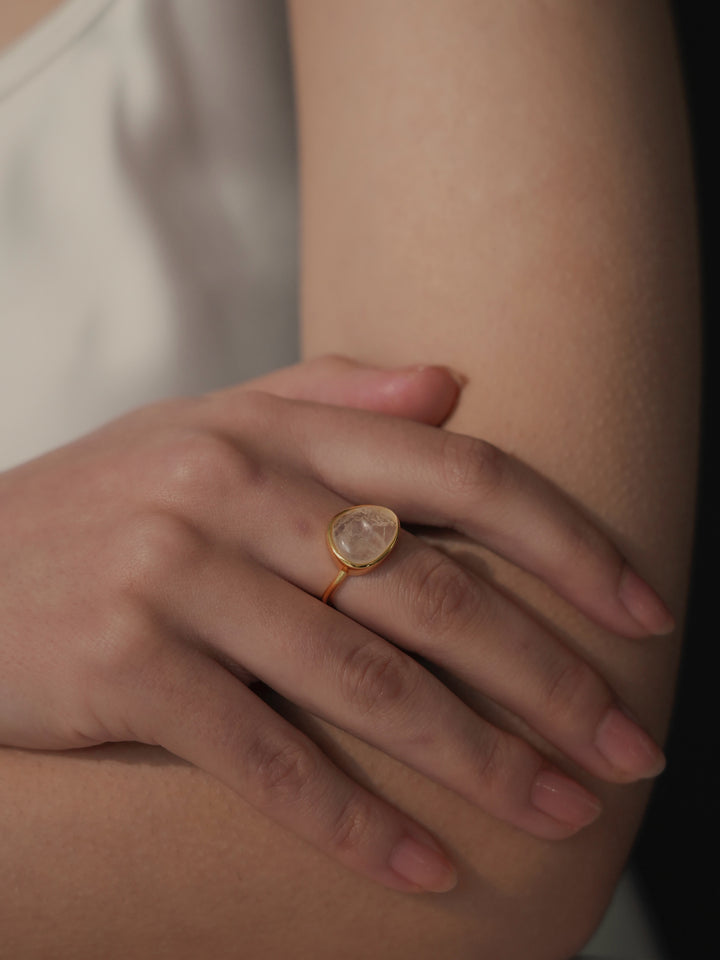 ellipse ring(Blanc pur)