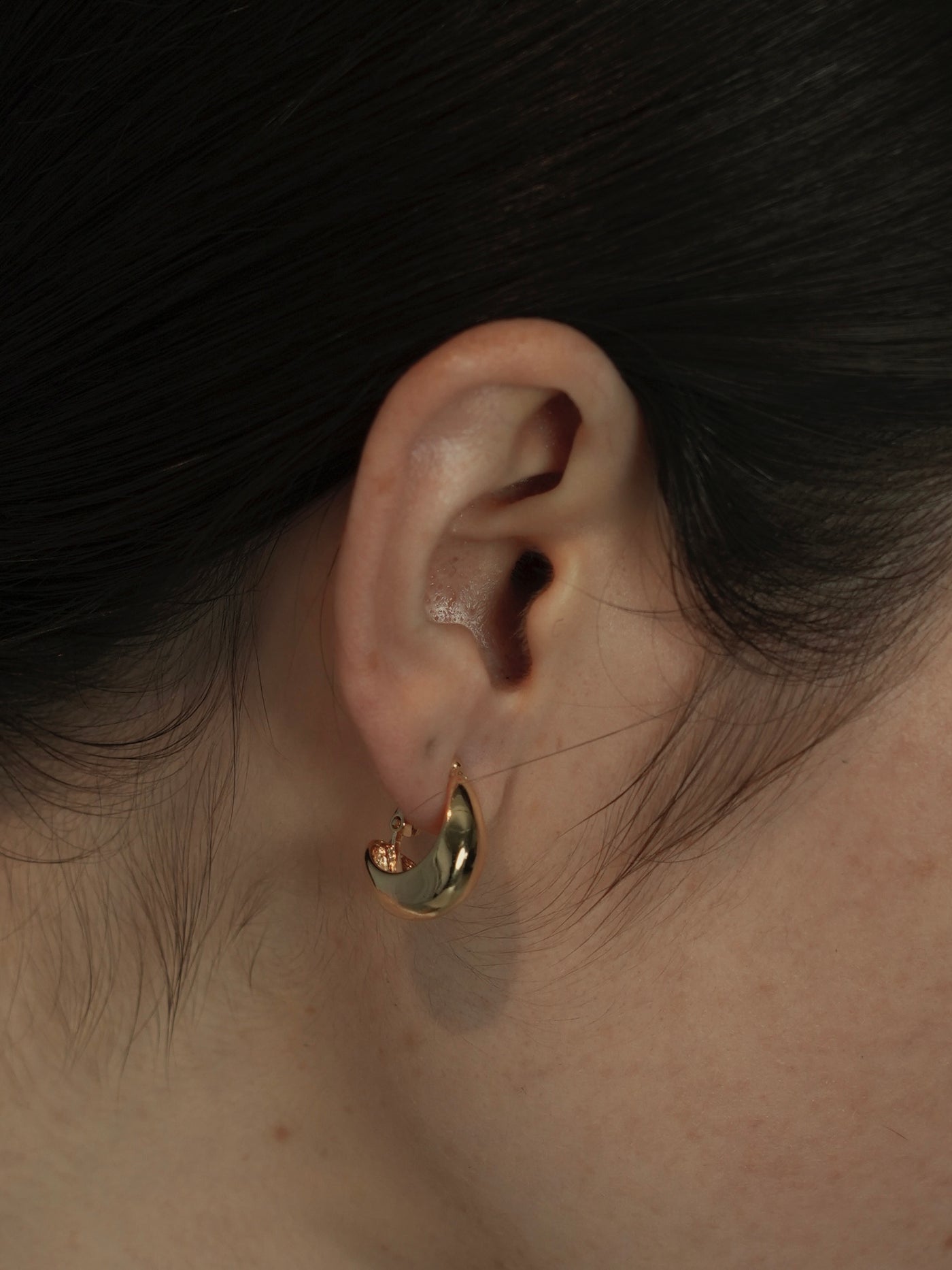 half moon earring