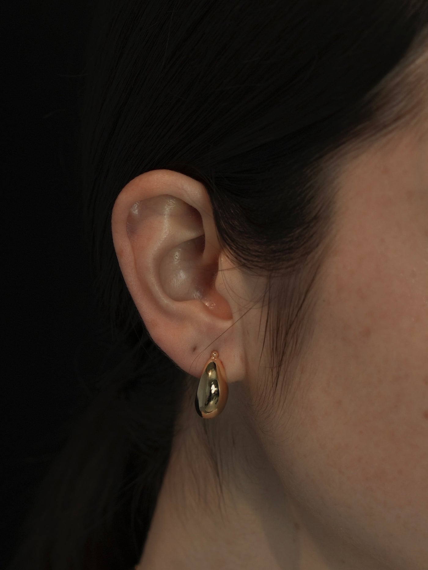 half moon earring