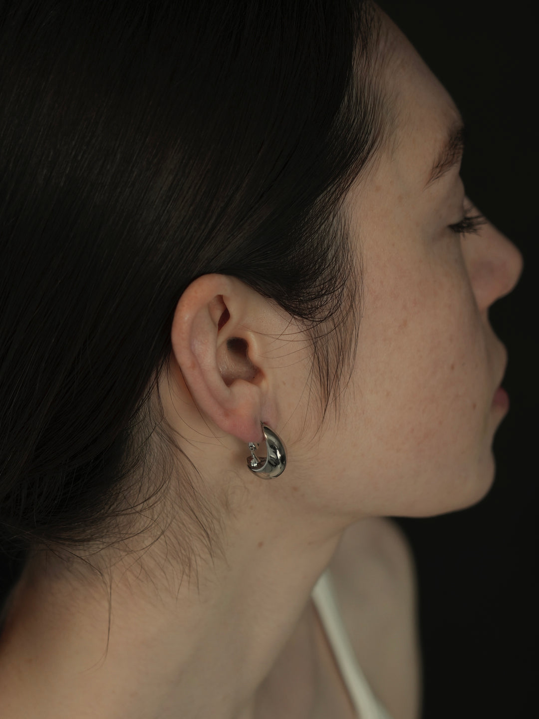 half moon earring