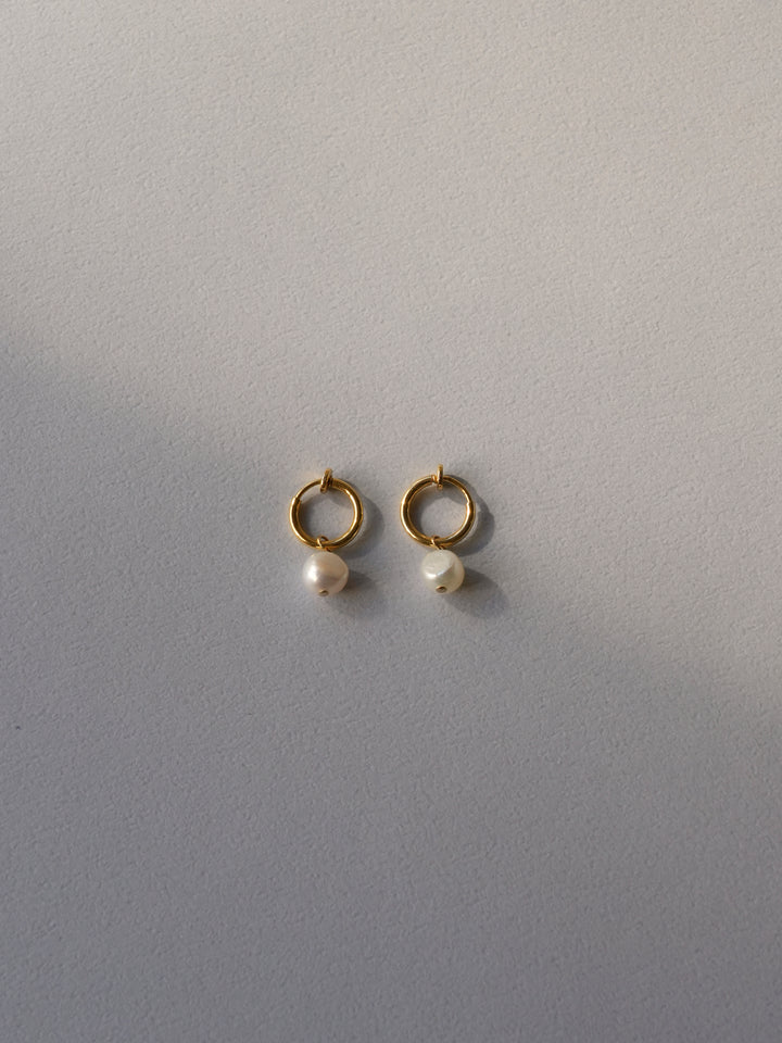 pearl hoop earring