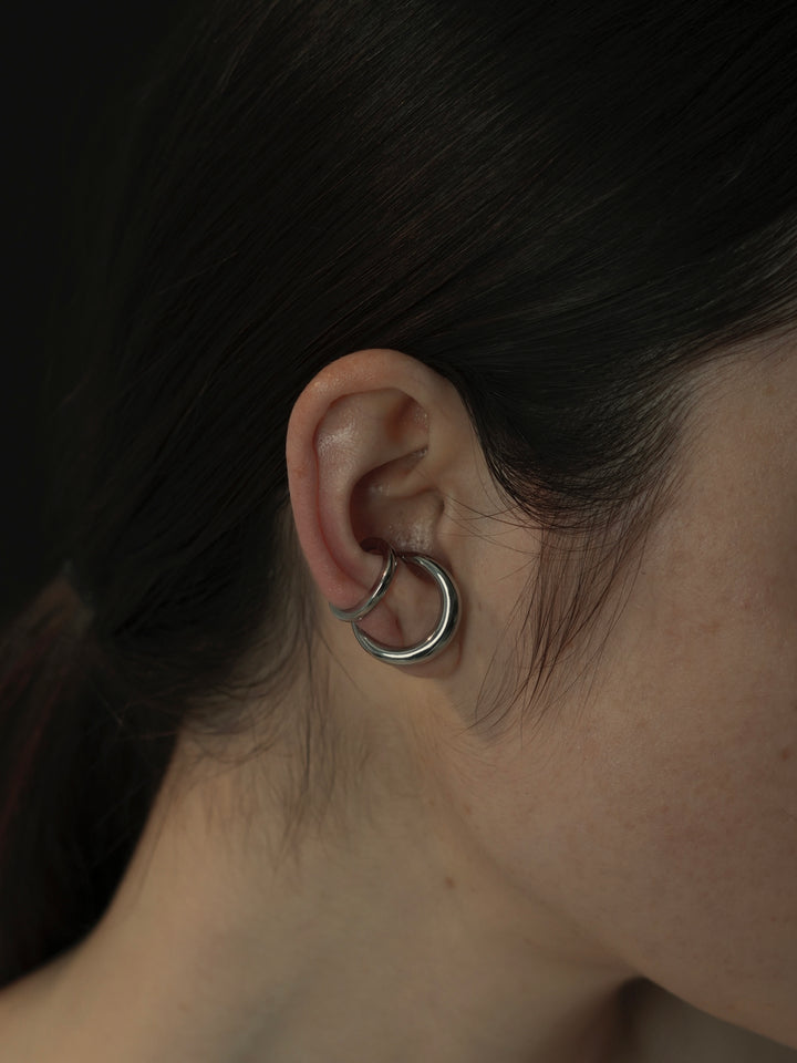 double hoop ear cuff