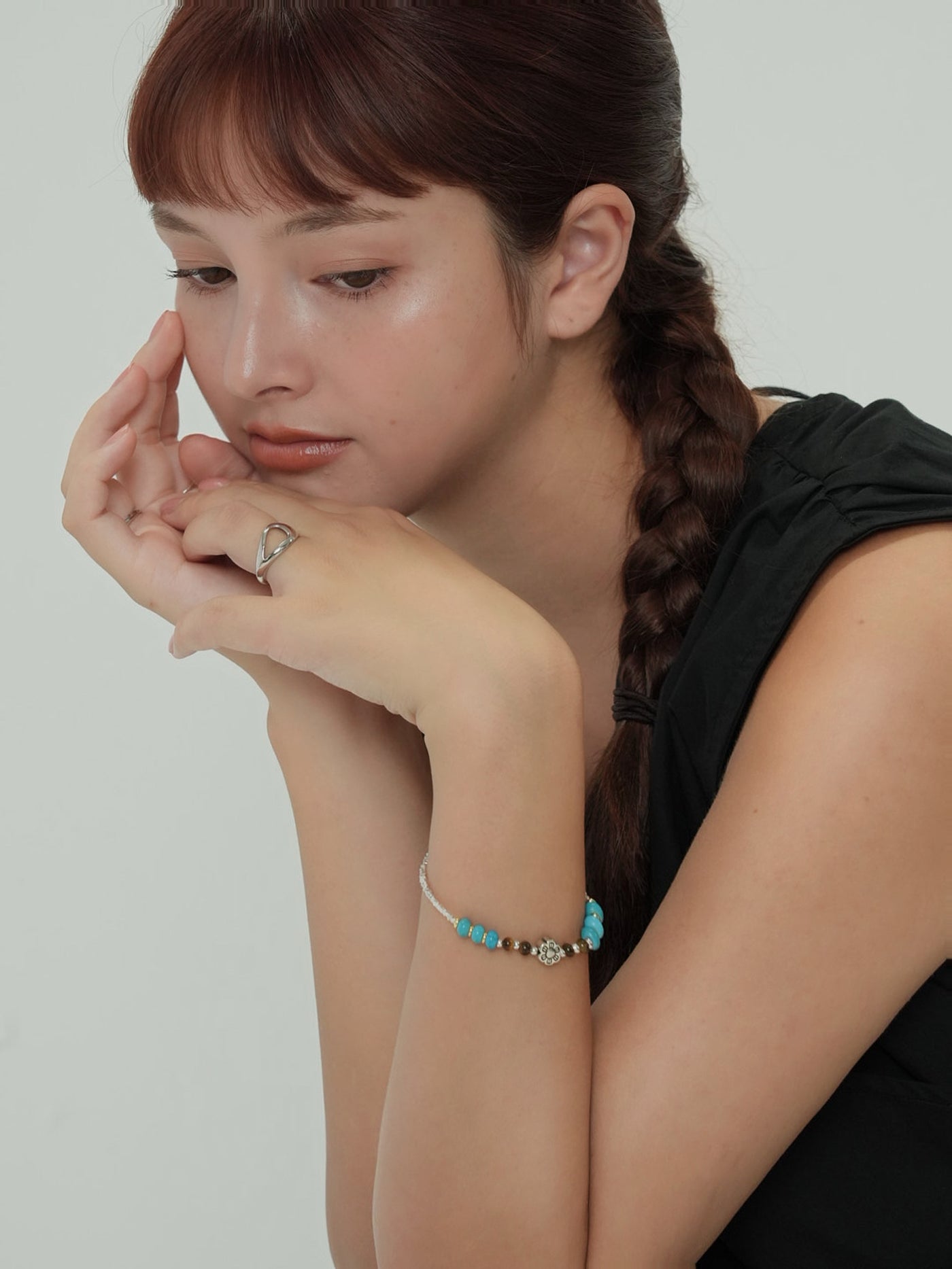淡水パール バングル 大人上品 レディース LENERA 着用イメージ