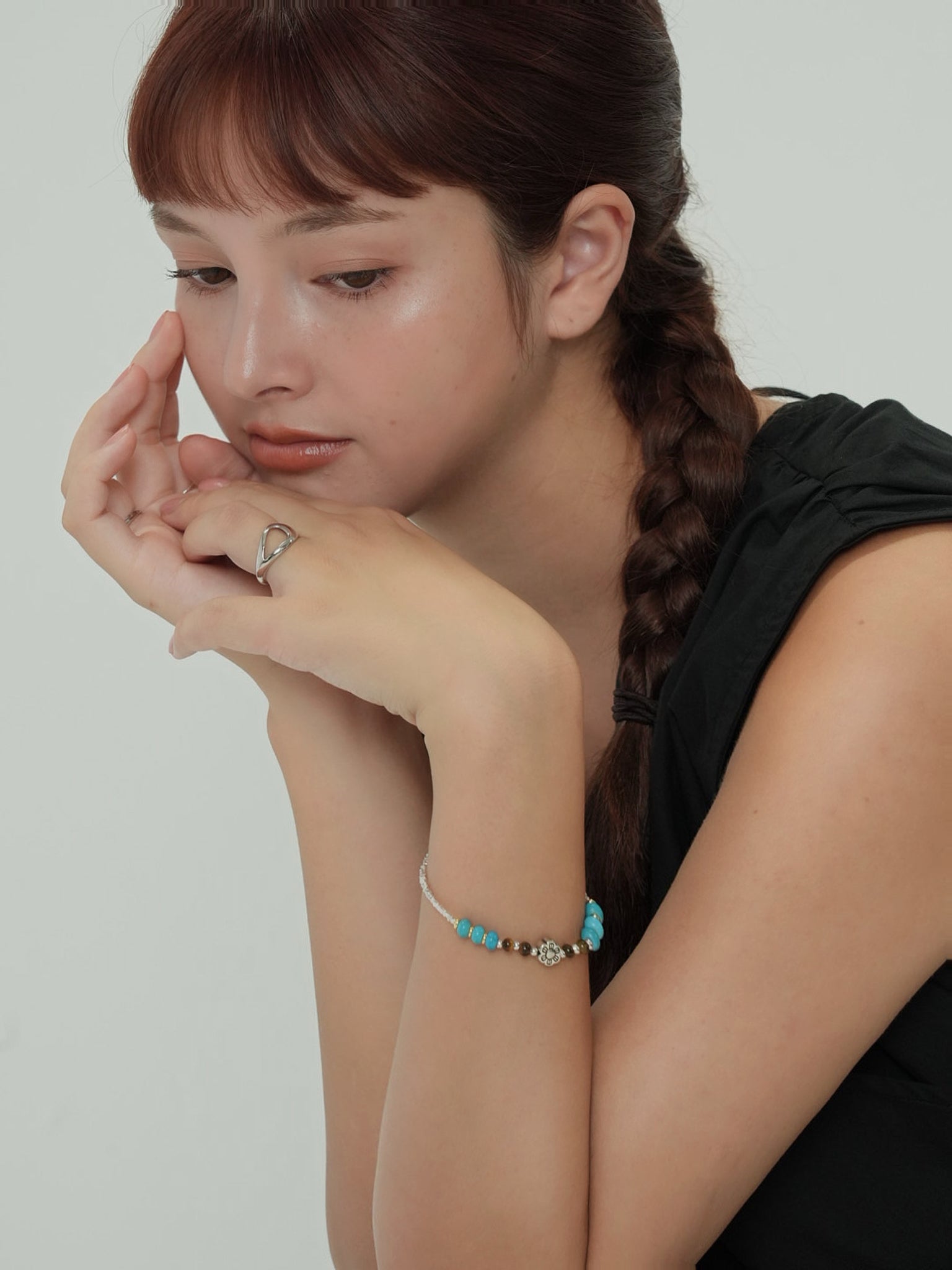 淡水パール バングル 大人上品 レディース LENERA 着用イメージ