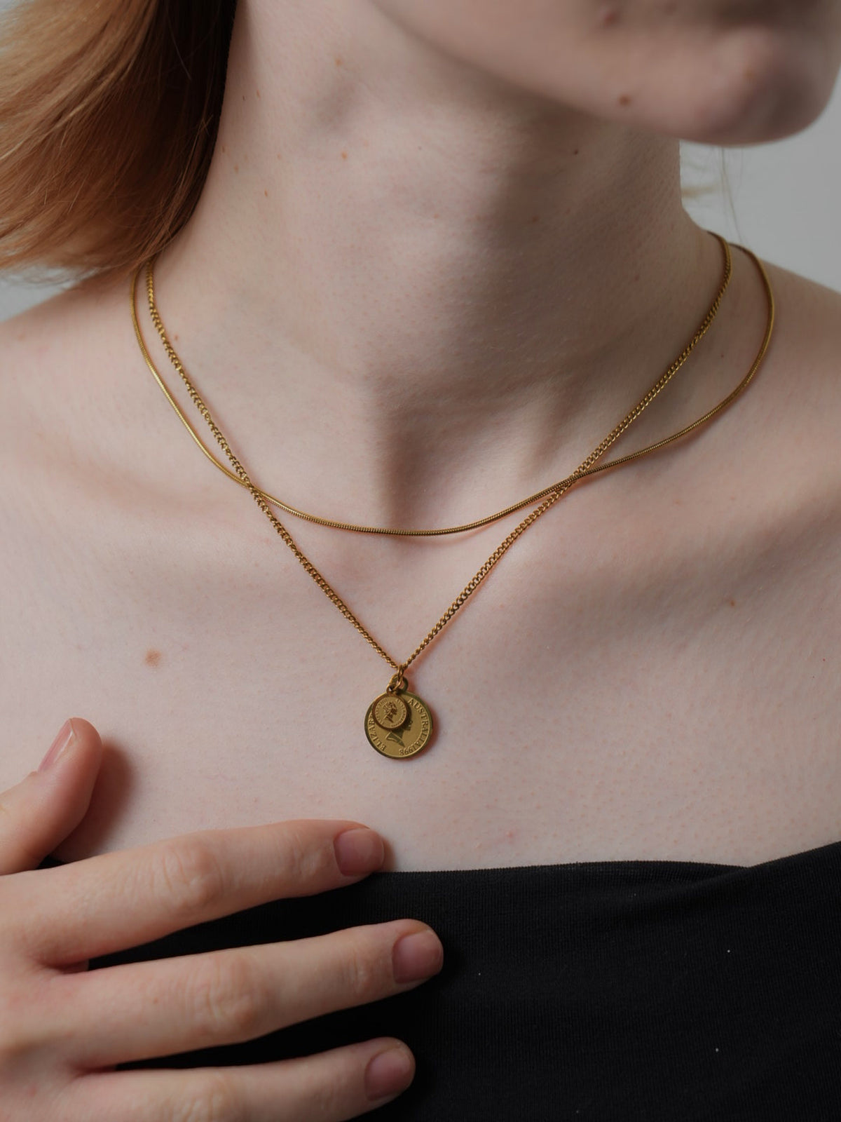 3way coin&ball necklace