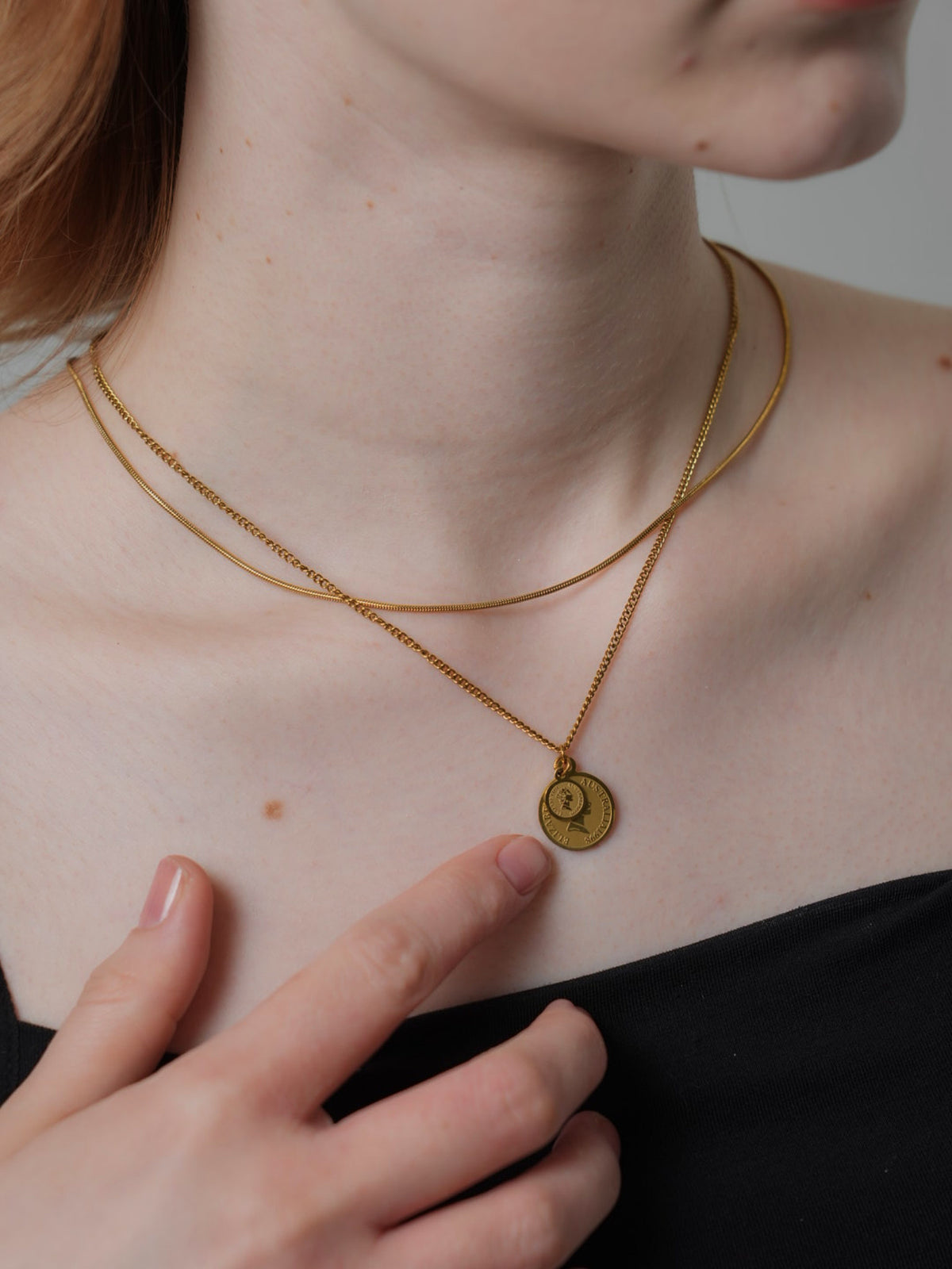 3way coin&ball necklace