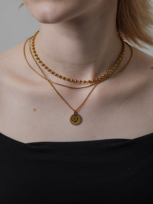 3way coin&ball necklace
