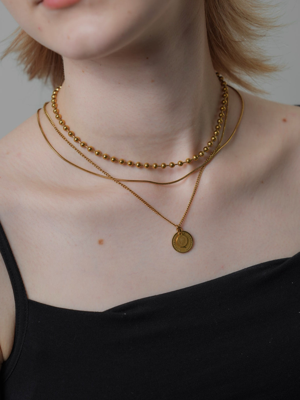 3way coin&ball necklace