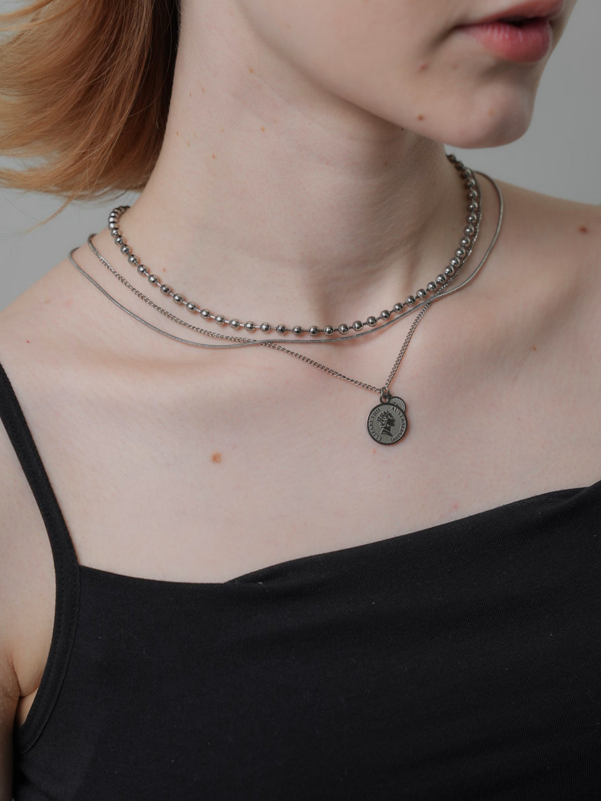 3way coin&ball necklace