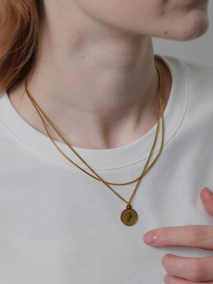 3way coin&ball necklace